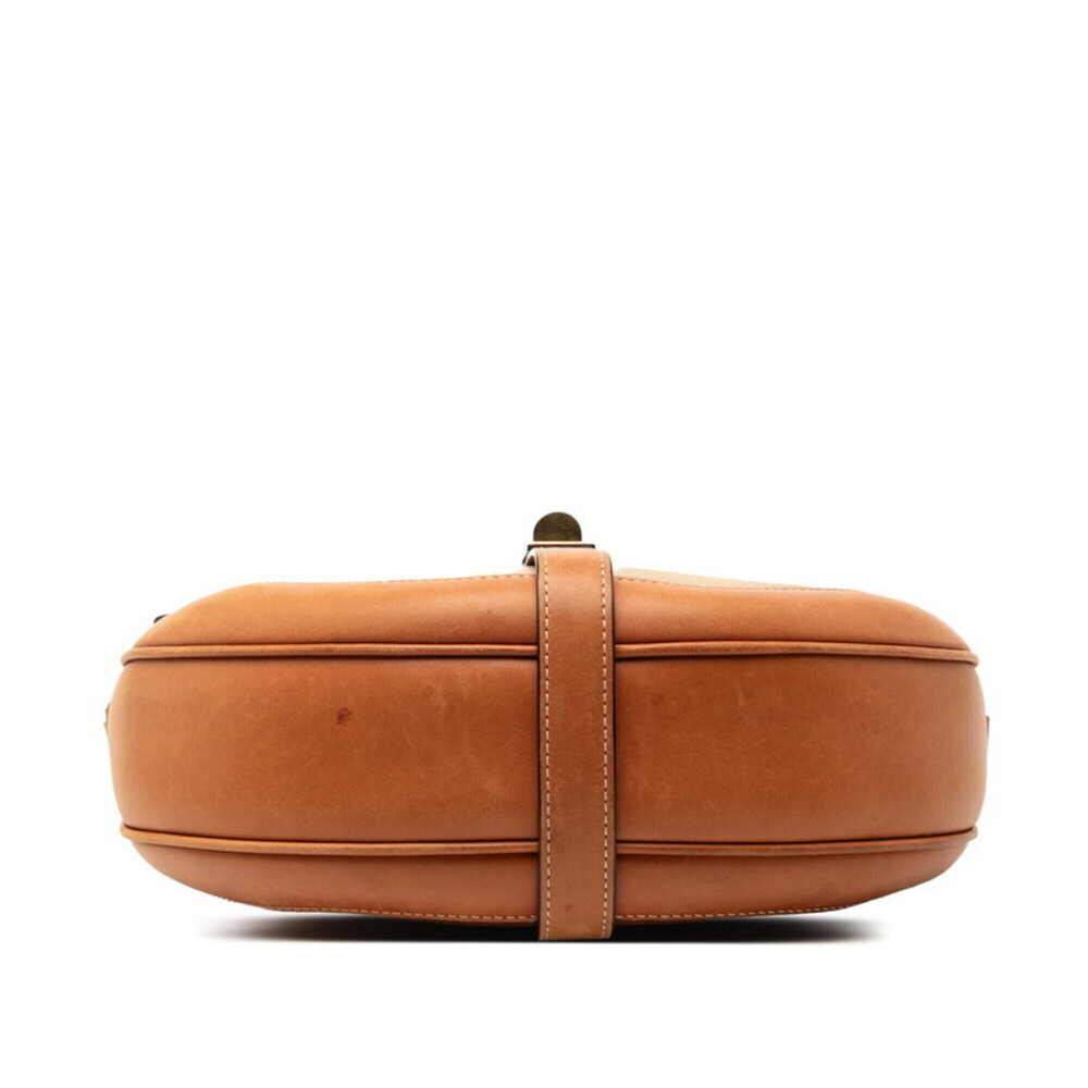 Celine 16 Seize Besace Crossbody Shoulder Bag, Brown/Beige Leather/Canvas, Wo... - Picture 3 of 6